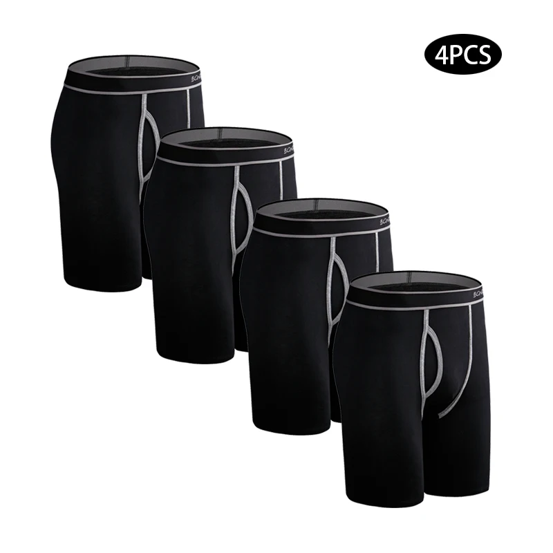 Мужские хлопковые трусы-боксеры 4 шт/комплект