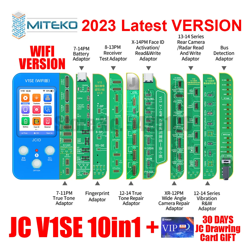 

JC V1SE Programmer Dot Projector Photosensitive Original Color Touch Shock Battery Fingerprint SN Reader for 7 8 8P X 11 12