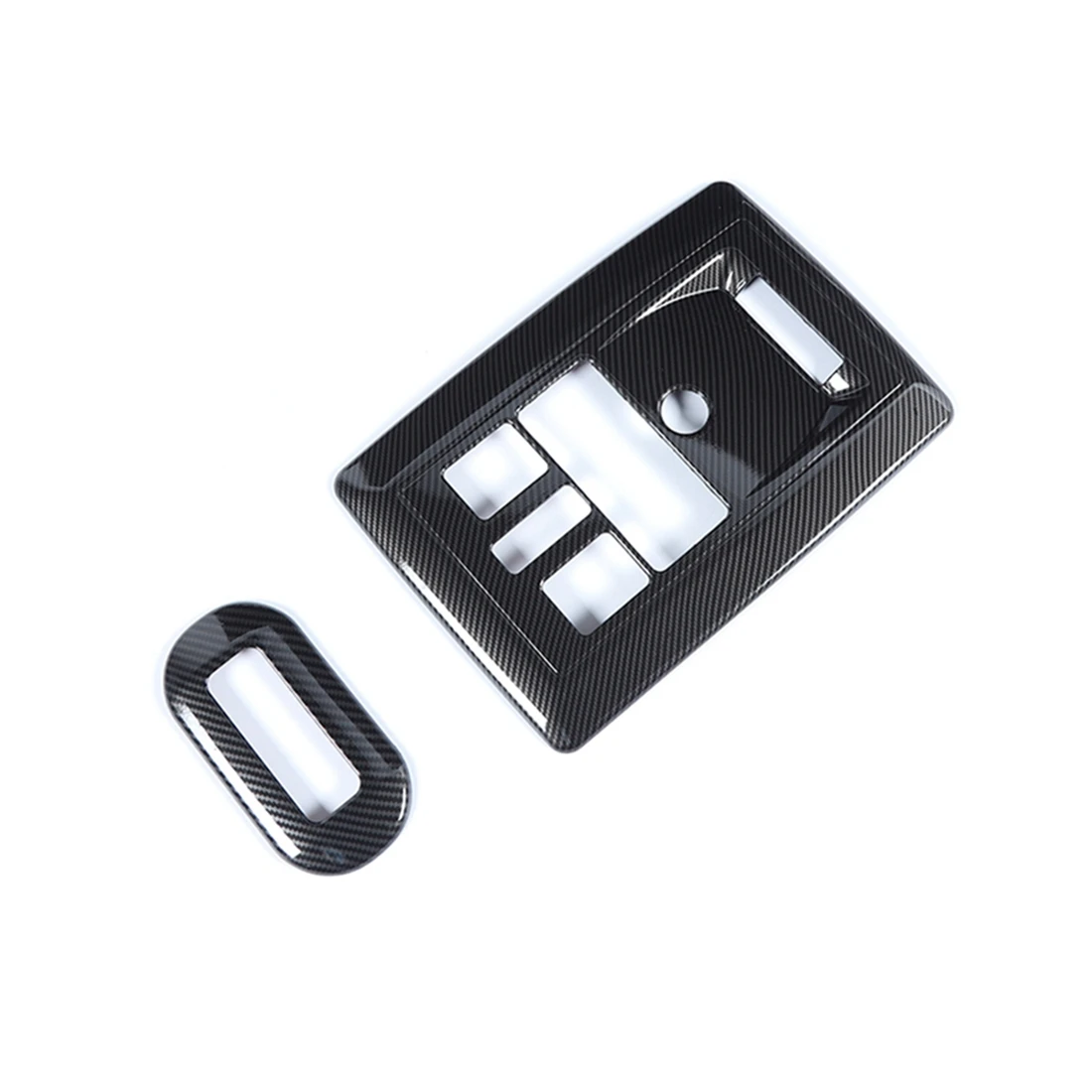 

Car Front Rear Reading Light Lamp Decoration Cover Stickers for Dodge RAM 2010-2015 Accessories, ABS Carbon Fiber