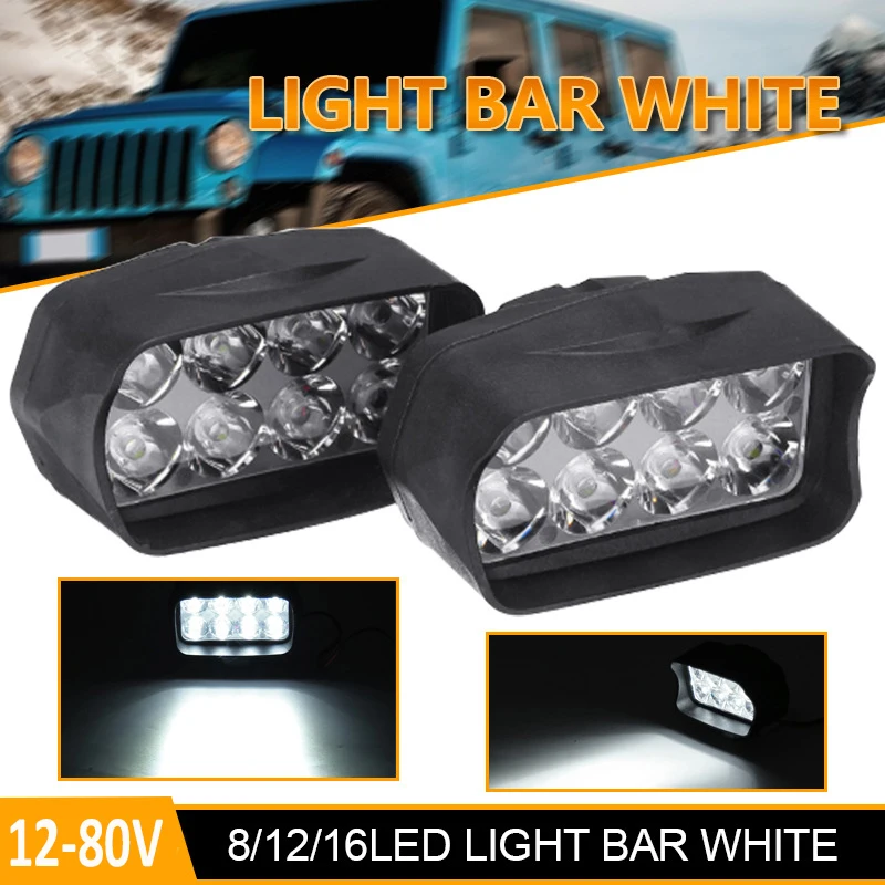 

12-80V Motorcycle Headlight Auxiliary Bulb LED Electric Vehicle Spotlights Scooters Waterproof Modified Bulbs Moto Accessories