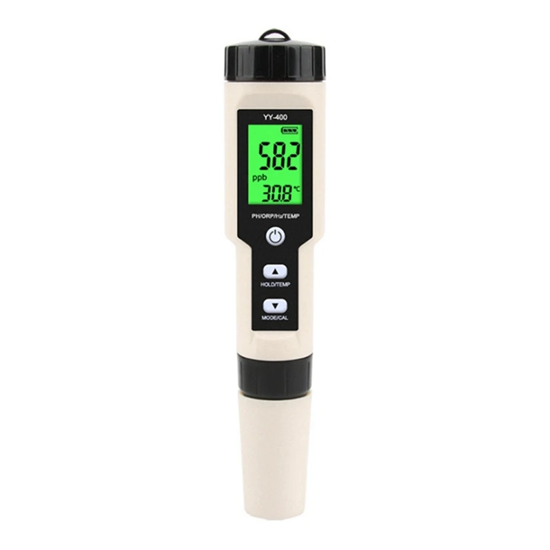 

2X New YY-400 Hydrogen Ion Concentration Water Quality Test Pen PH/ORP/H2 And TEM 4 In 1 Digital Drinking Water Meter