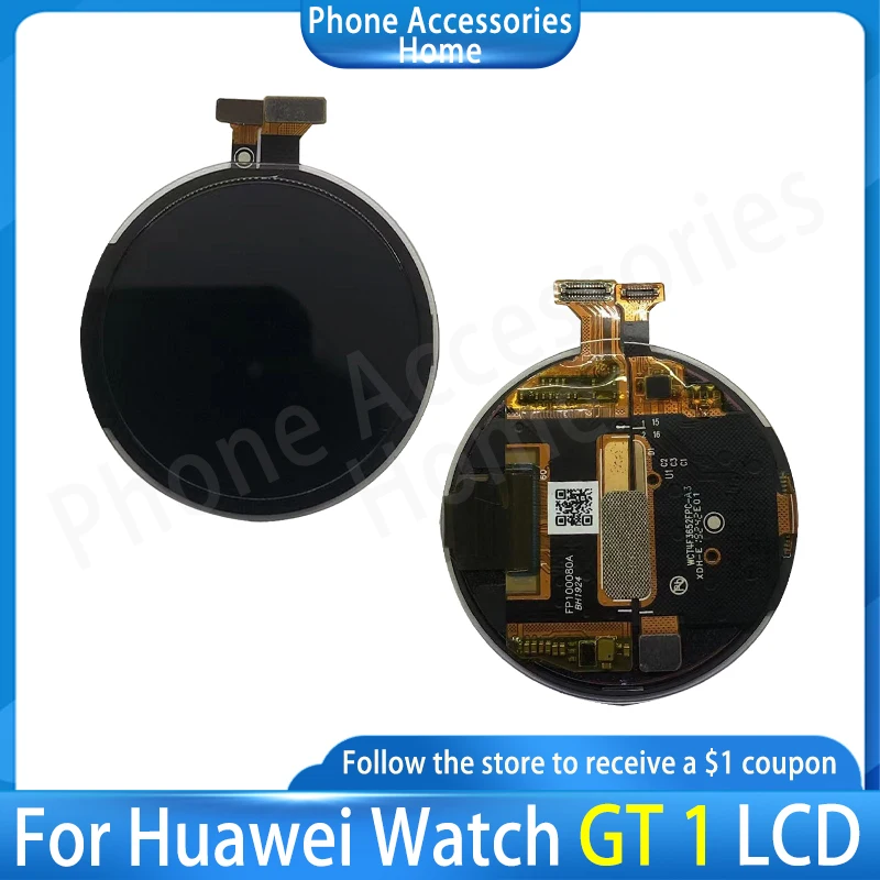 Купи Оригинальный ЖК-дисплей для Huawei Watch GT GT1, сенсорная панель, дигитайзер с рамкой для Huawei Watch GT 1 46 мм, дисплей за 1,533 рублей в магазине AliExpress