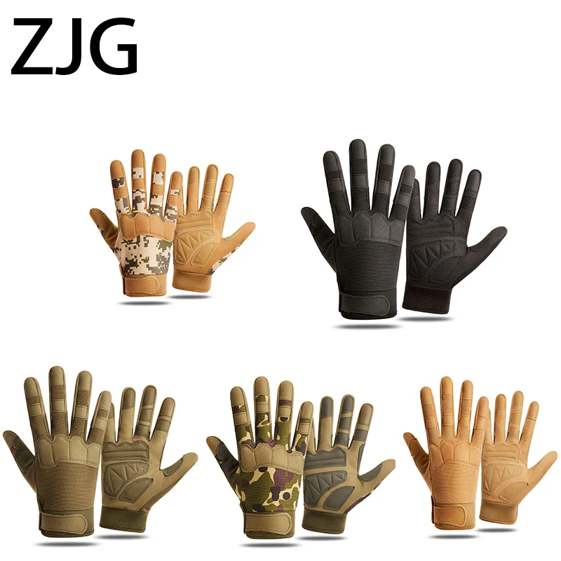 

Us Army Men's Tactical Gloves Touchscreen Outdoor Sport Full Finger Military Combat Anti-Slip Carbon Fiber Shell Tactical Glove
