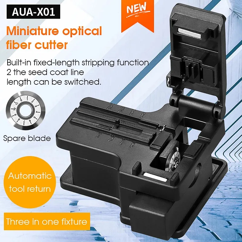 

Free shipping Fiber cleaver cable cutting knife AUA-X01 fiber optic knife tools cutter FTTH Fiber Cleavers 12 surface blade