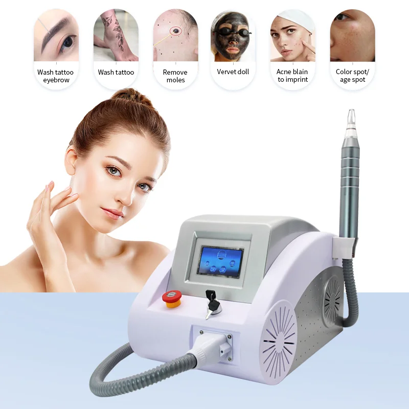 Фабрика пикосекунда 1064нм лазерная омыватель брови Q-switch и пигмент YAG татуировка