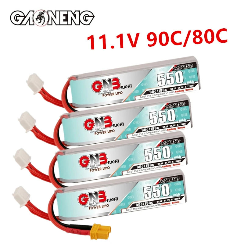 MAX 180C GNB 3S 11,1 V 550mah LiPo батарея для TINY8X Blade индуктор FPV QX2 120S Beta75S Drone11.1V батарея