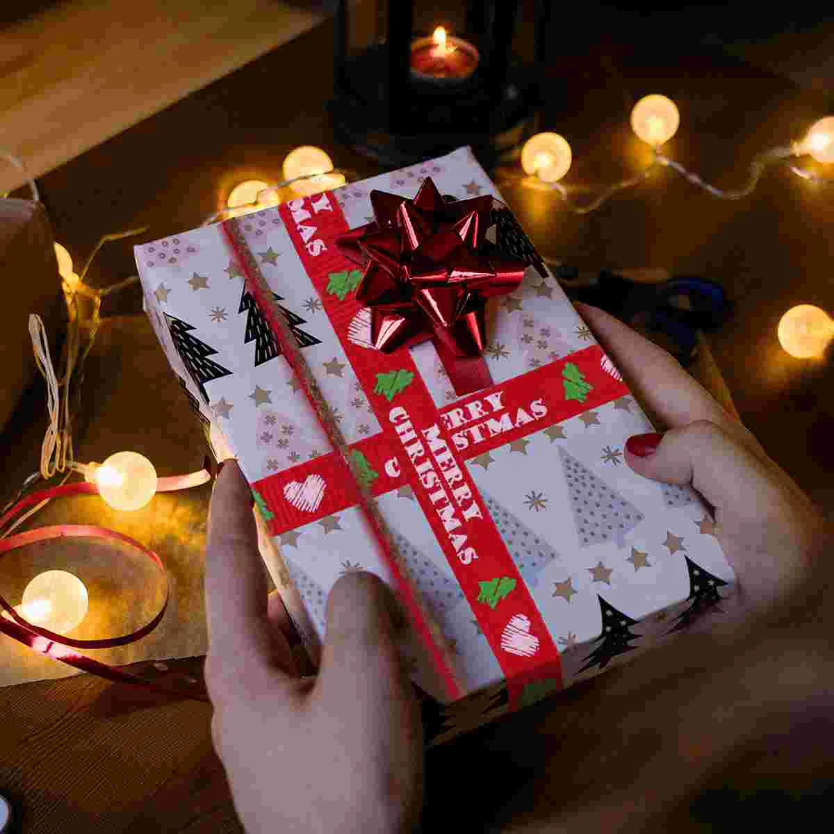 

5 Rolls Christmas Winter Ribbon Christmas Polyester Ribbons Christmas Tree Ribbon Holiday Ribbon Christmas Tree Bows