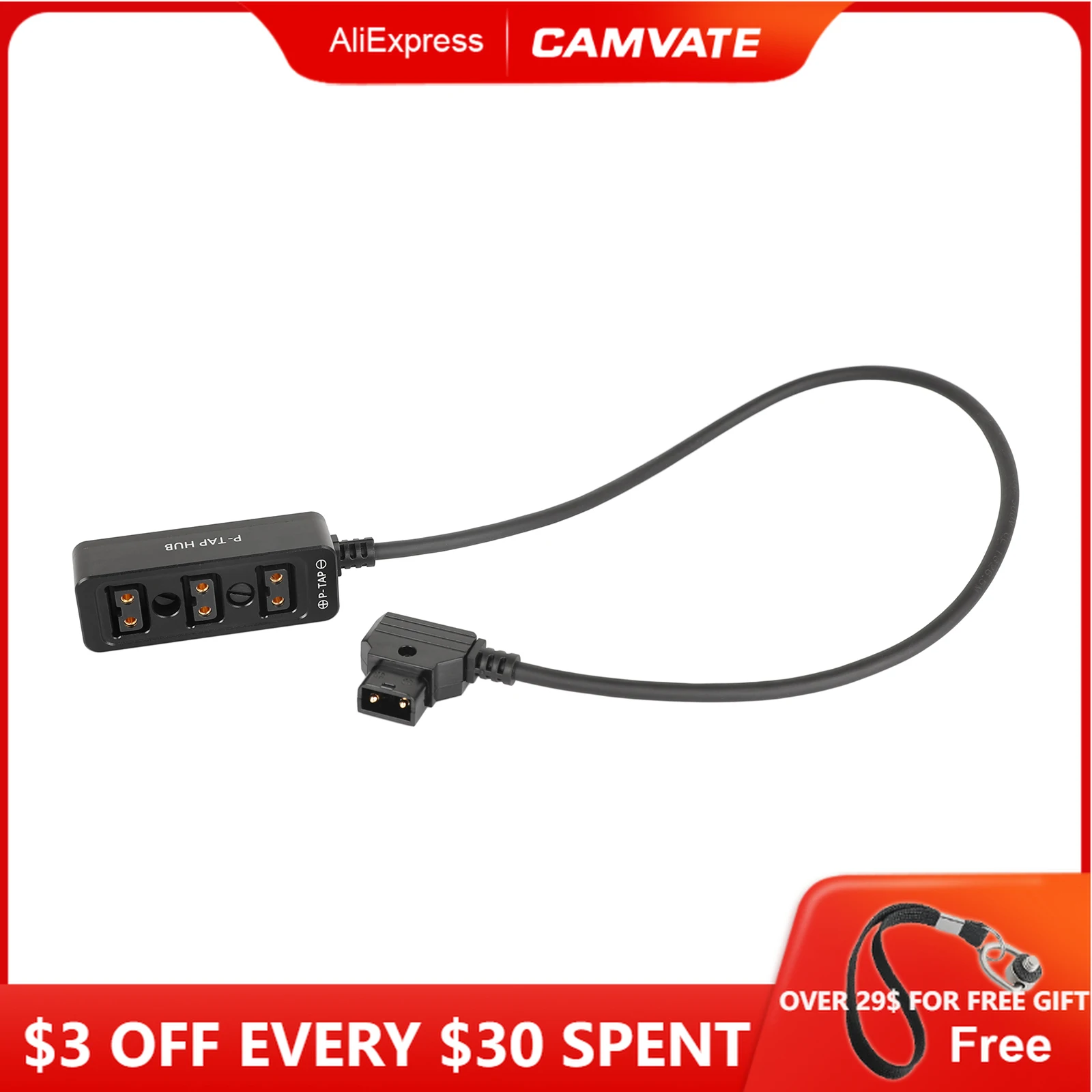 

CAMVATE Male D-Tap B Тип на 3-Port Female D-Tap P-Tap концентратор переходник разветвитель с резьбой Ronin 2 для мощности фотографии