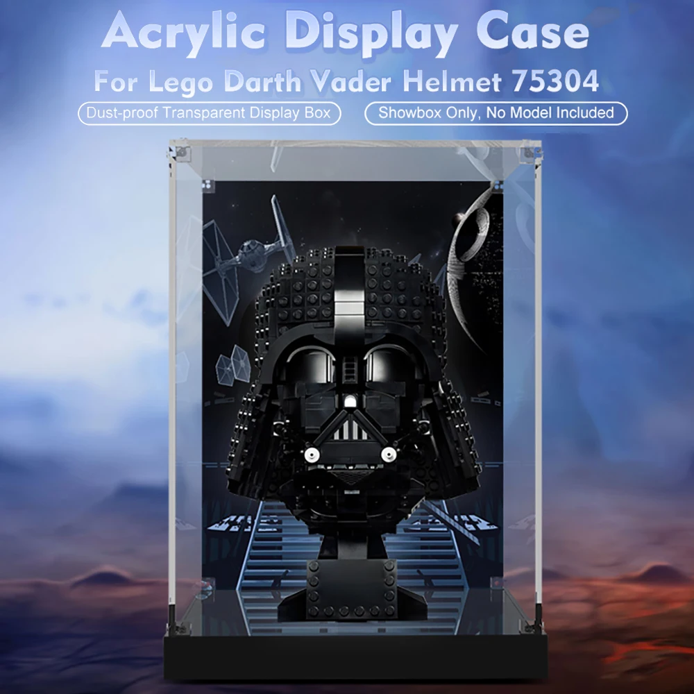 

Acrylic Display Case for 75304 Helmet Dust-Proof Transparent Clear Display Box Showcase (The Model NOT Included)