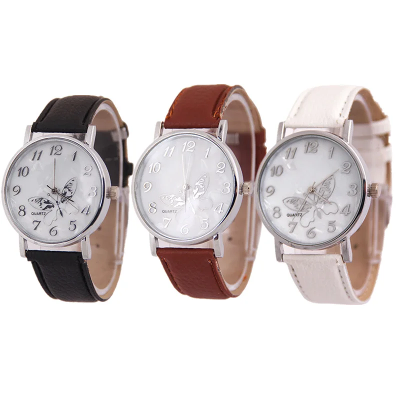 

Fashion Butterfly Watches Women Watch Leather Quartz Wristwatches Casual Ladies Watches Clock Relogio Feminino Women Gifts