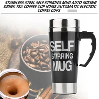 500ml coffee milk automatic mixing cup self stirring mug stainless steel thermal cup electric lazy smart double insulated cup