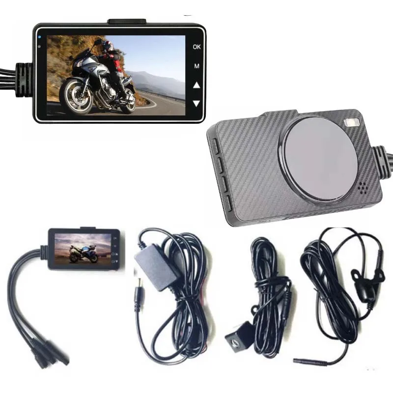 

Видеорегистратор с 3-дюймовым дисплеем, 1080P HD, для мотоцикла