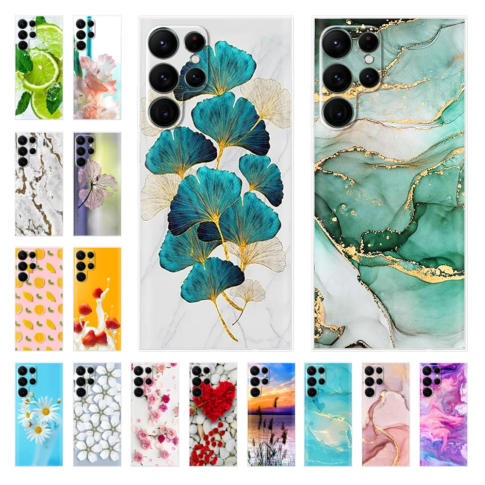 

For Samsung Galaxy S22 Ultra Case TPU Silicon Soft Cartoon Clear Case for Samsung S22 S22 Plus s22+ S 22 Phone Cover Transparent