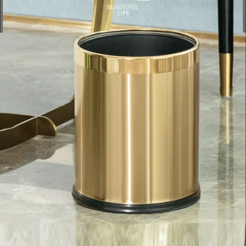 Золотая мусорная корзина в скандинавском стиле для дома кухни ванной гостиной