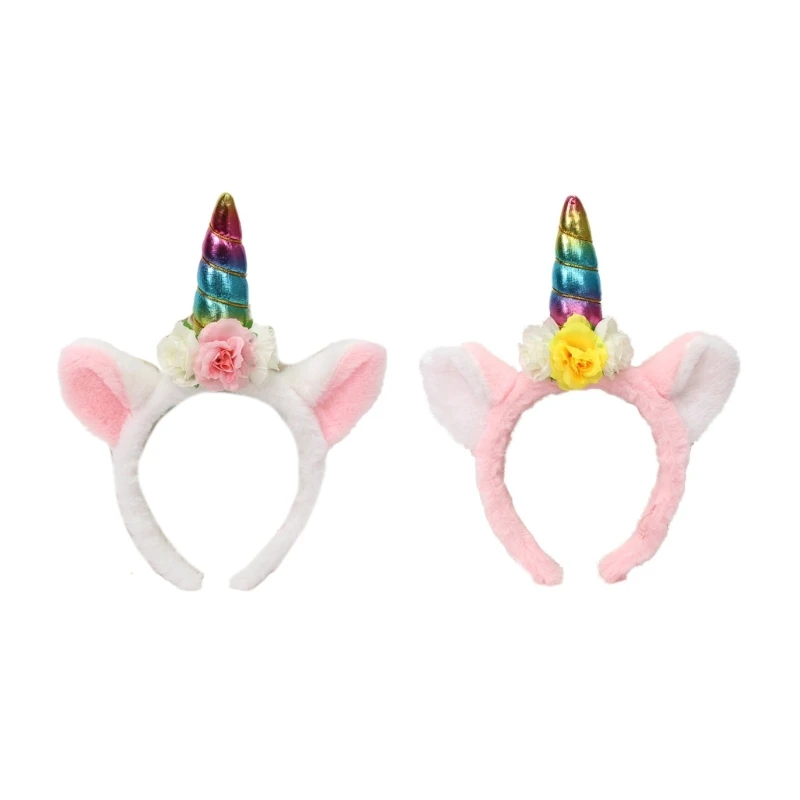 

Kids Furry Flower Hairband Animal Headband Cosplay Lovely Photo Props