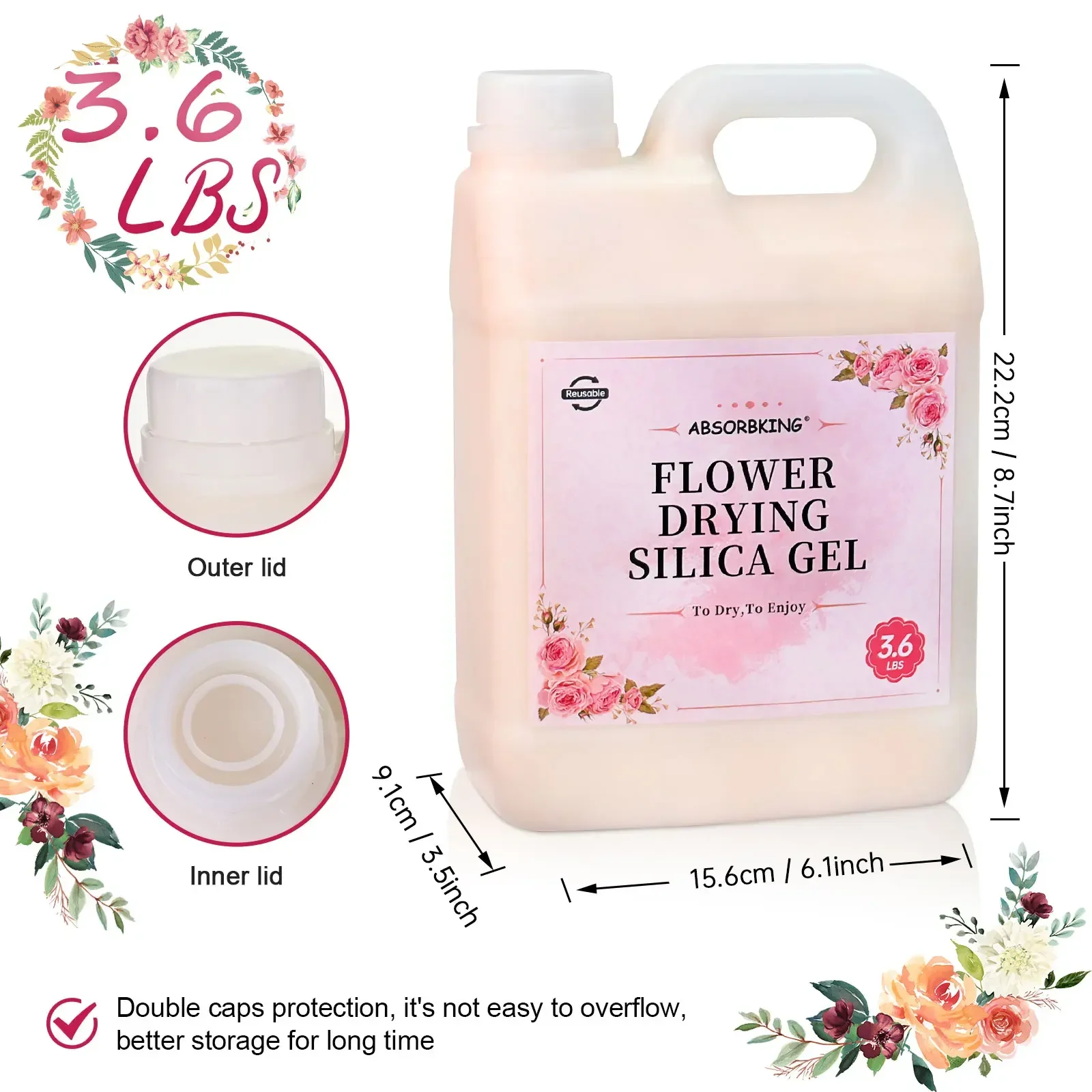 Осушитель для цветов силикагель сушка цветные индикационные бусины сушки