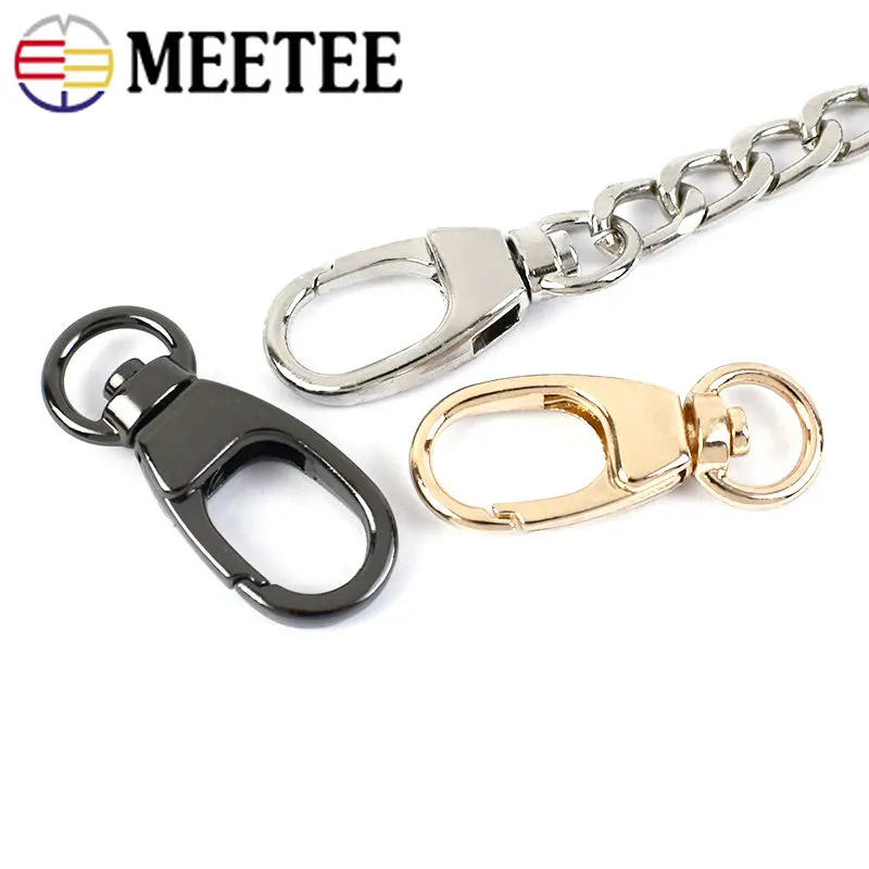 5/10Pc Metal Swivel Lobster Clasp Keychain Snap Hook Spring Clip Belt Buckle Bag Strap Dog Leash Carabiner Lanyard Leather Craft |