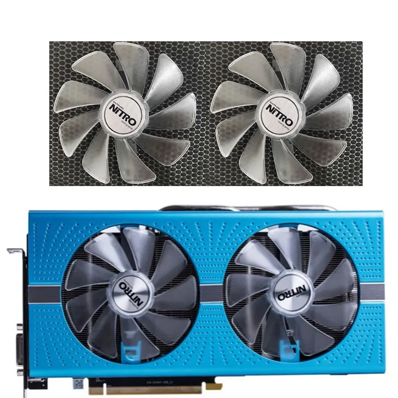 

Sapphire New 1 Set CF1015H12D FD10015M12D RX 590 580 570 480 470 GPU Fan for RX 590 580 570480 470 NITRO Special Edition Fan