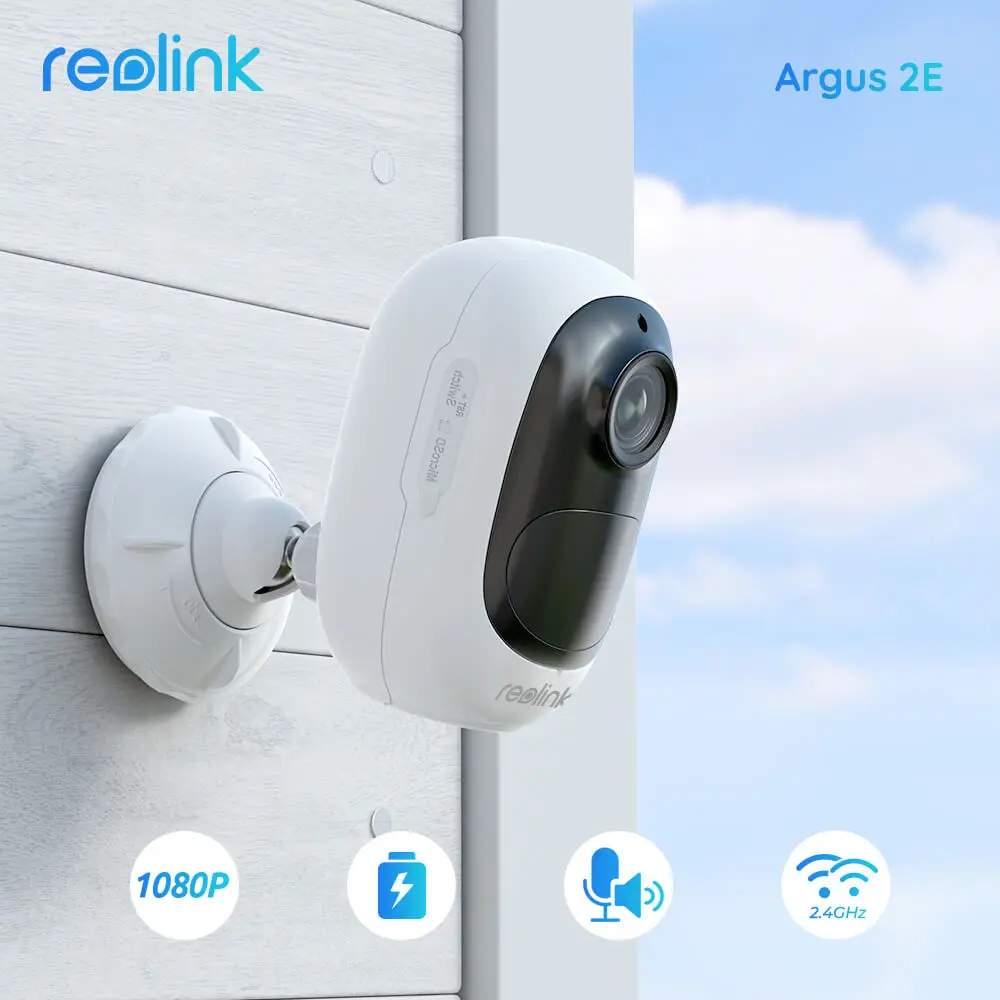 

Reolink Rechargeable Battery WiFi IP Camera 2.4G Wireless Security Video Monitoring 2-way Audio Outdoor Indoor Argus 2E