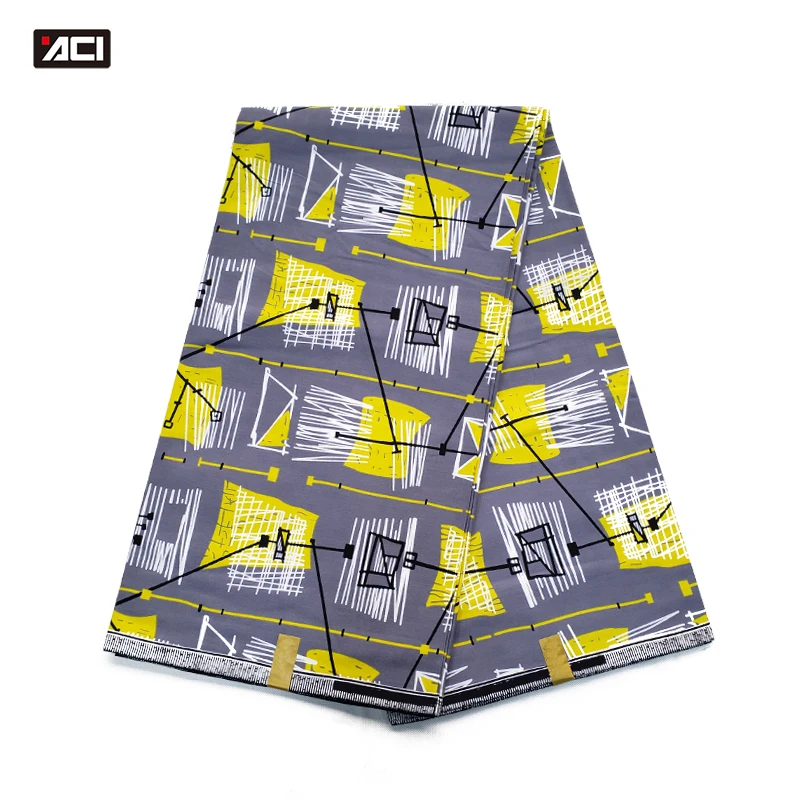 

ACI Guaranteed Block Prints Antiquity Wax Hot Sale Veritable Real Wax Cotton Fabric 6 Yards/Piece For Wedding Dress
