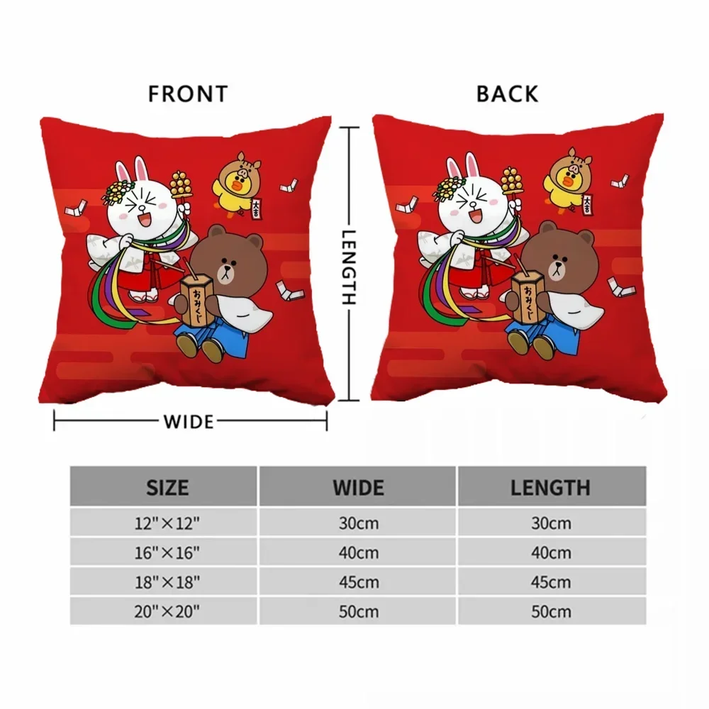 Декоративные Чехлы Для Подушек Brown Bear &amp Conys — Квадратные Наволочки Из Плюшевой