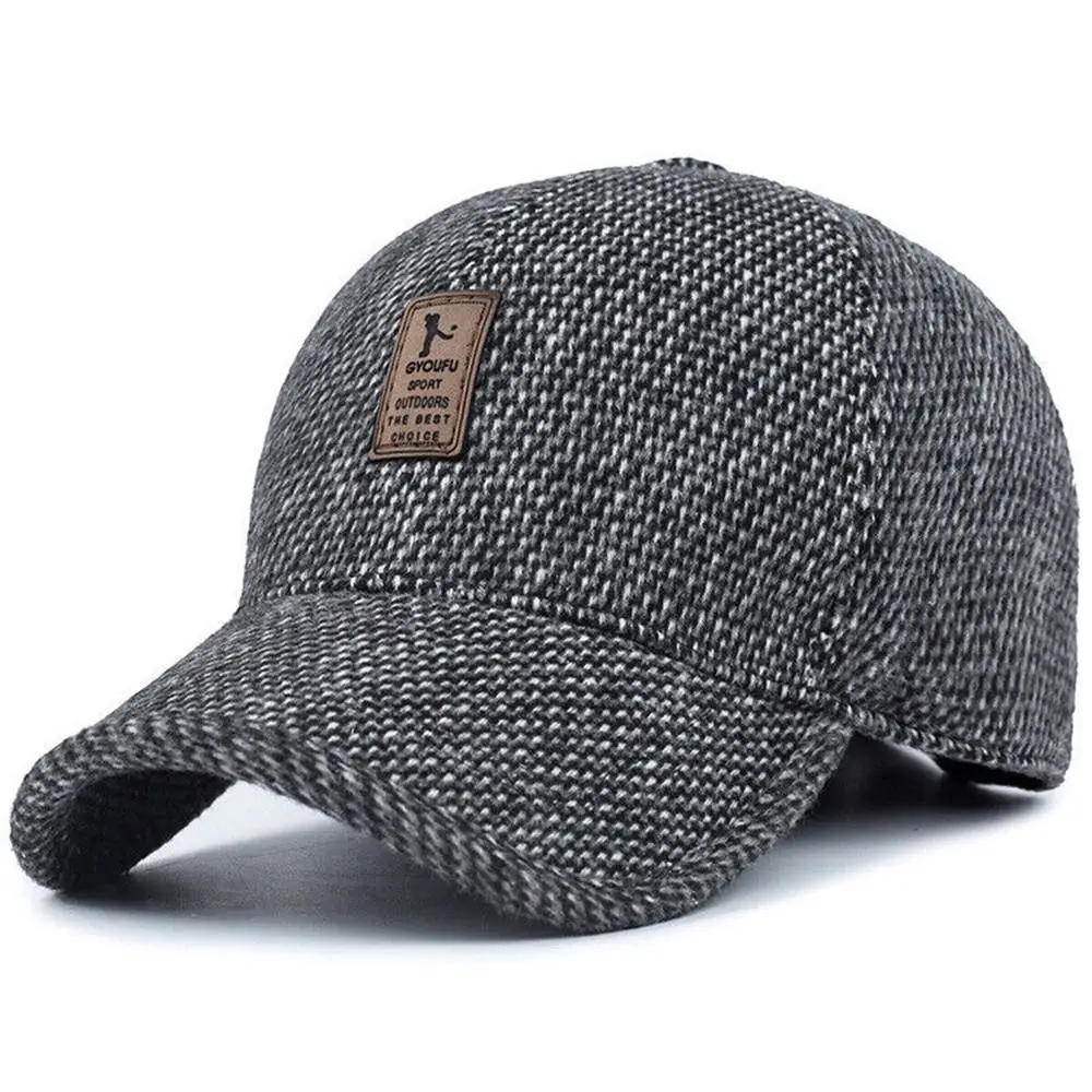 

Autumn Winter Adjustable Men Thick Baseball Cap Earmuffs Hat Warm Hats
