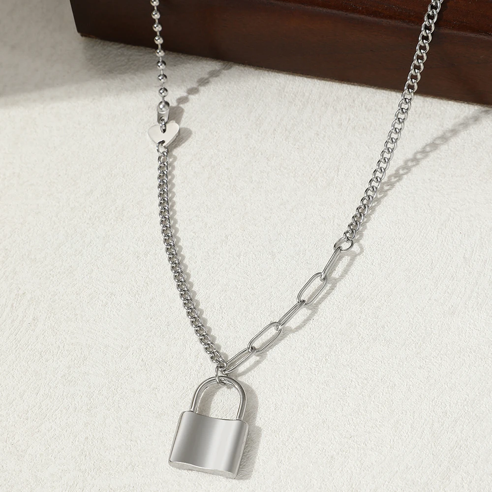 Ожерелья из нержавеющей стали Элегантная подвеска-висячий замок сшиваемая