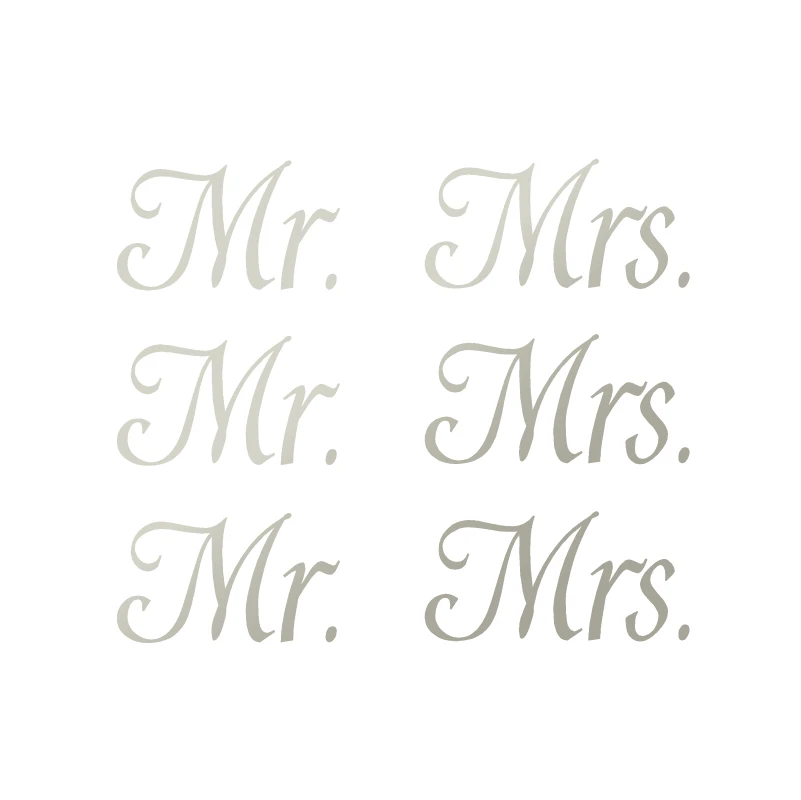 

Mr & Mrs Виниловые наклейки для бокалов
