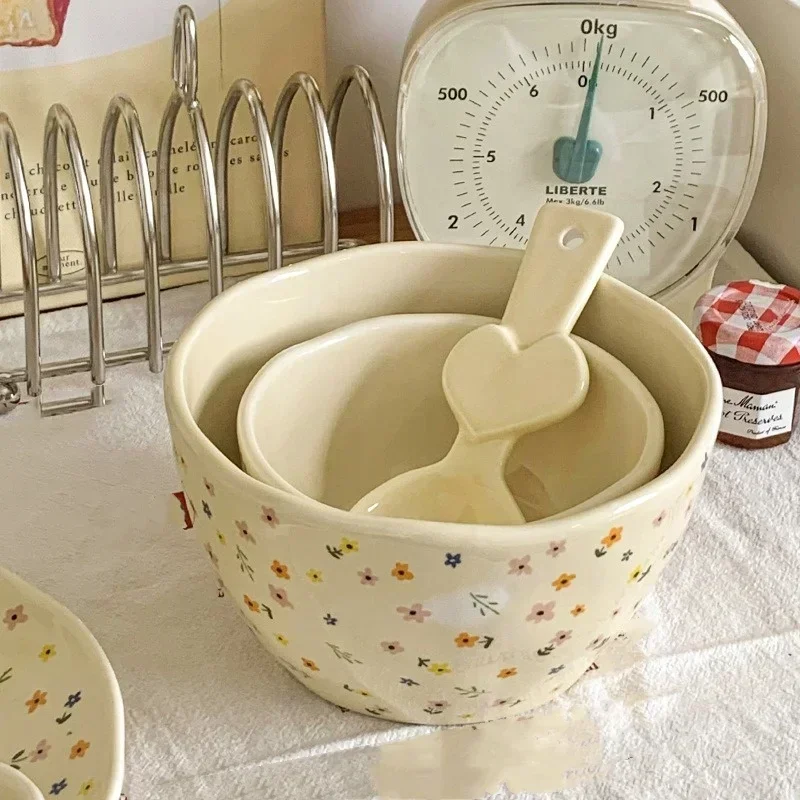 Керамическая утолщенная миска для риса фруктов овощей салата