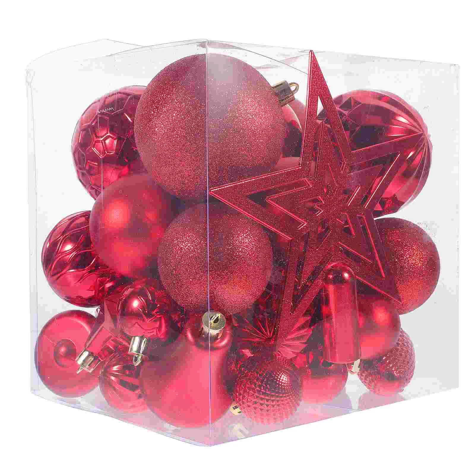 

45 Pcs Pendant Christmas Decorations Xmas Tree Hanging Plastic Decorative Balls