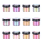 Слюдяная пудра-Хамелеон R2LE для эпоксидной смолы, жемчужный Пигментный Порошок для покраски мыла, изготовления слайма, 12 цветов, s