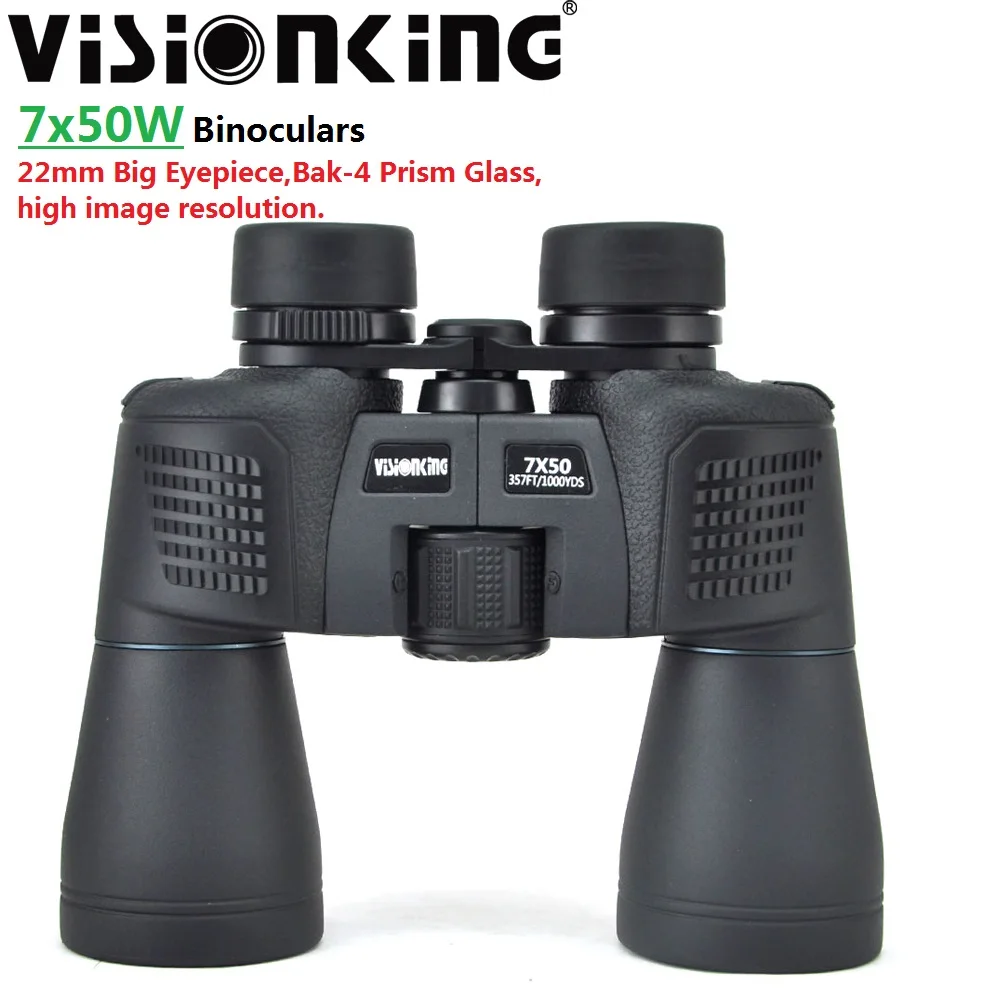 Visionking 7X50 Professional Binoculars Big Vision Full Nitrogen Waterproof Telescope BAK4 Hunting Birdwatching Guide Scope