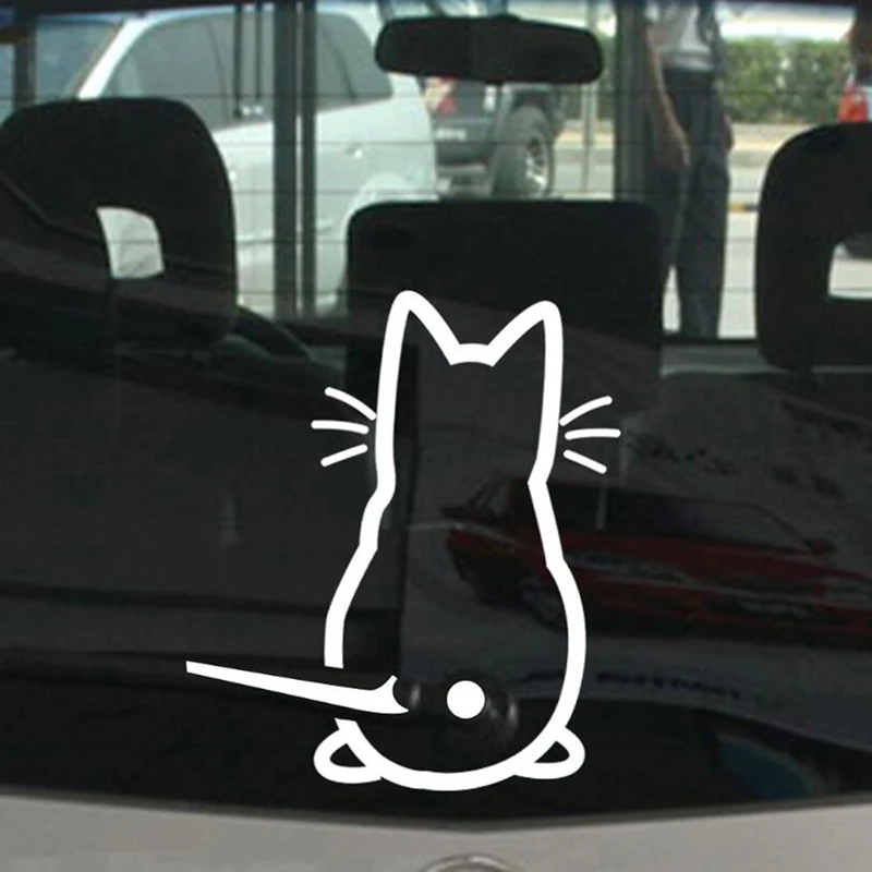 

Funny Moving Tail Cat Car Sticker Window Wiper Decals Rear Windshield Sticker