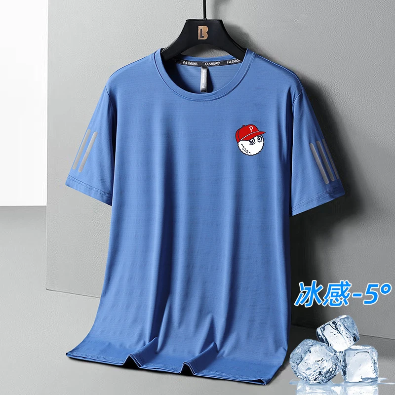 

Summer New Short Sleeve Men'S Sports T-Shirt Multi Color Casual Business Top Golf Breathable Sweatwicking Harajuku T-Shirt