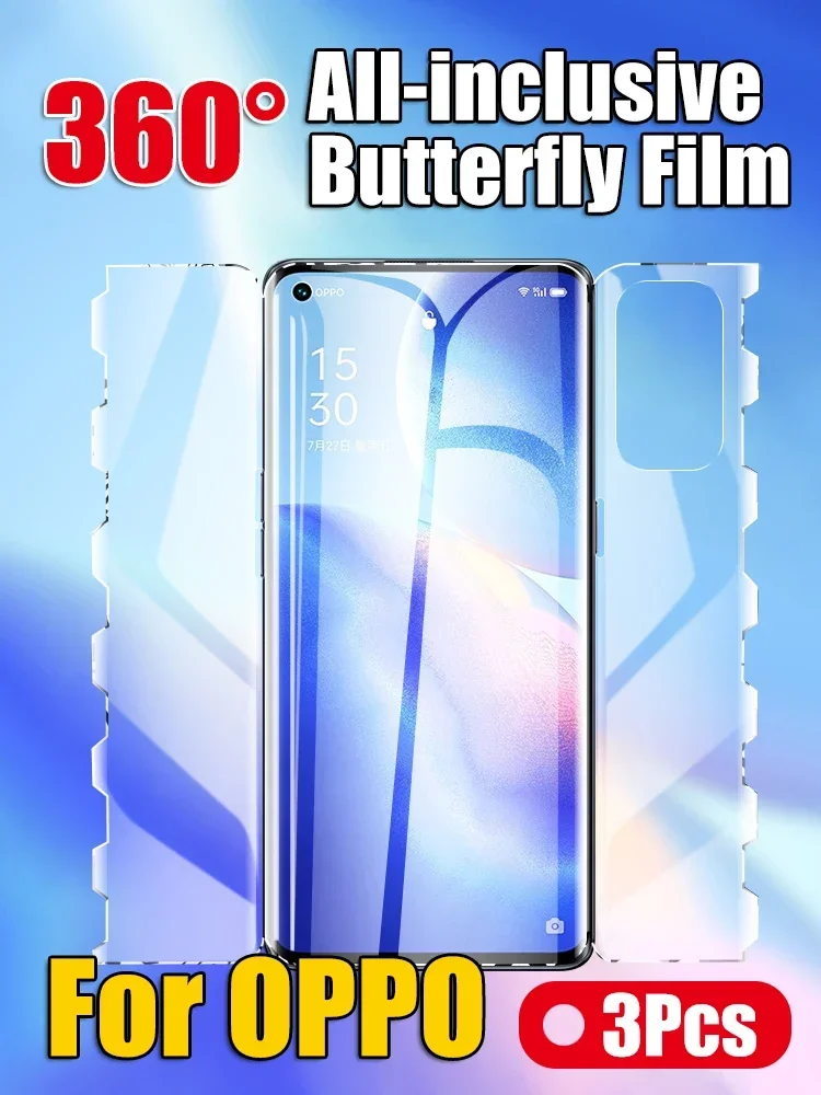 Гидрогелевая пленка бабочка Все в одном для OPPO Reno 3 4 5 6 7Reno 3pro 4pro 5pro 6pro 7proReno 4SE 7SEReno