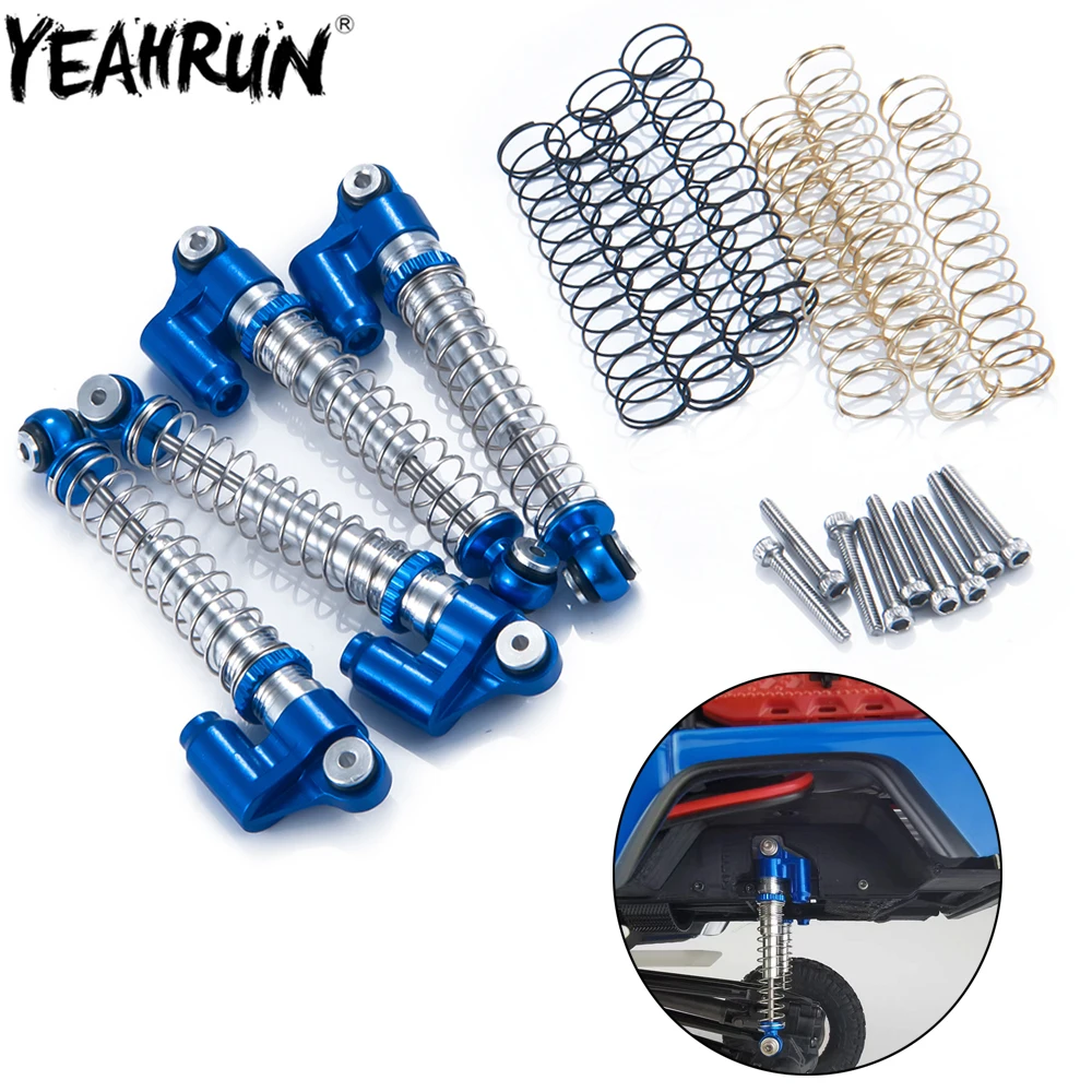 

YEAHRUN 4Pcs Aluminum Shock Absorber Damper For 1/24 Axial SCX24 90081 AXI00001 AXI00002 AXI00004 AXI00005 AXI00006 RC Crawler