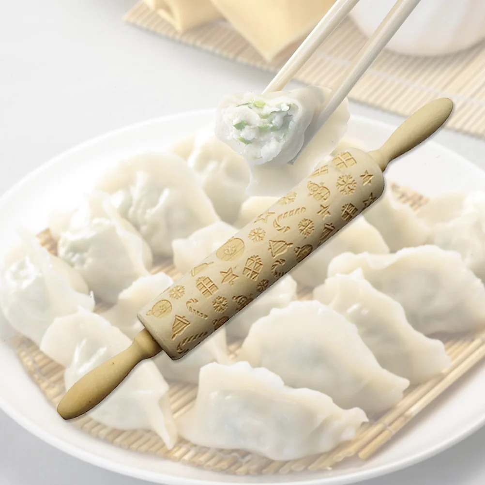

1pcs Creative Rolling Pin Christmas Printing Rolling Pin Rolling Pin for Man