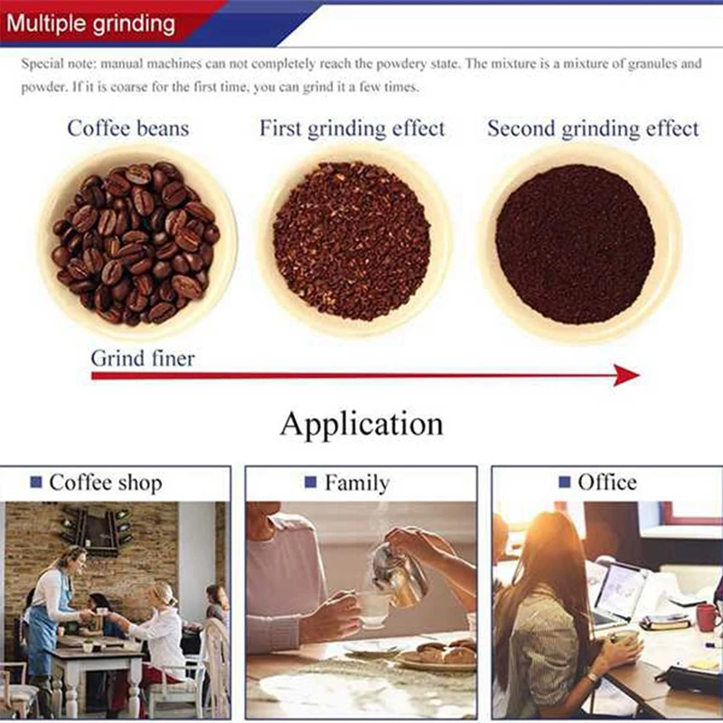 Ручная мельница для зерна ручная нержавеющая сталь домашний кухонный