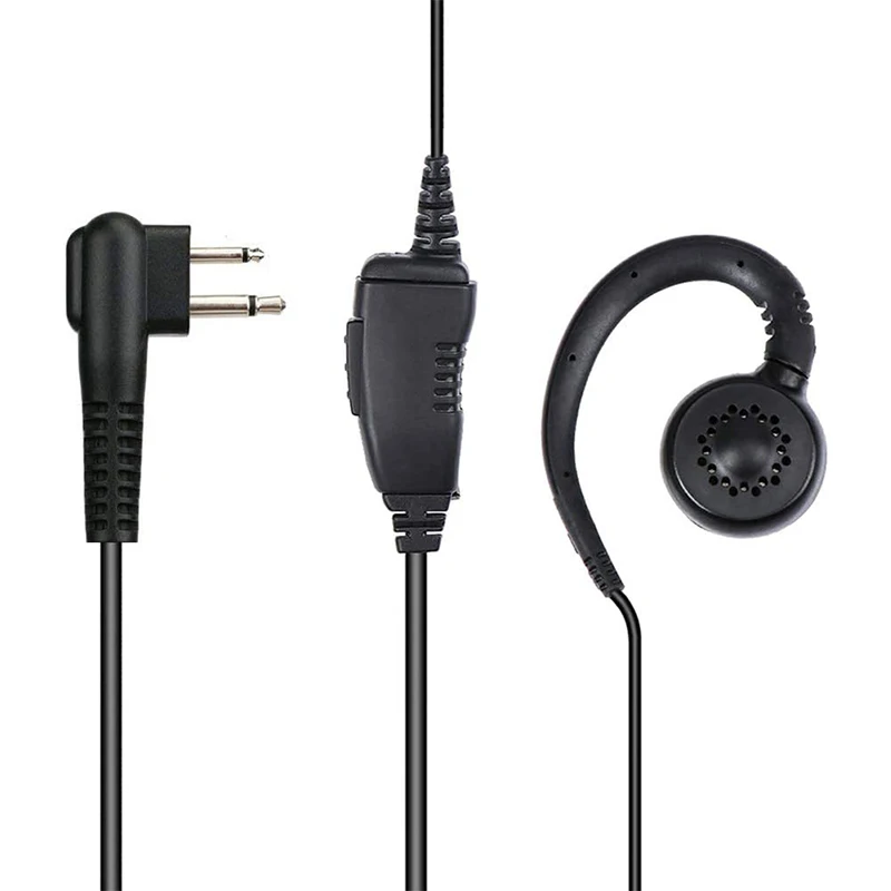 (2Pack)2Pin Walkie Talkie Accessorie Earpiece Headset with PTT Mic for Motorola GP300 GP308 CP200 CP200D CLS1110 CLS1410 CLS1450