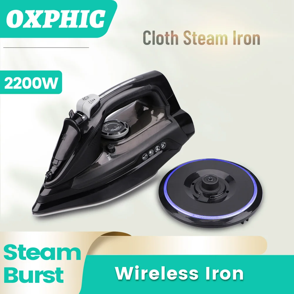 OXPHIC 2200W Wiireless Steam Iron for Clothes Steam Generator for Home Vertical Steam Iron for Clothes Household Ironing clothes