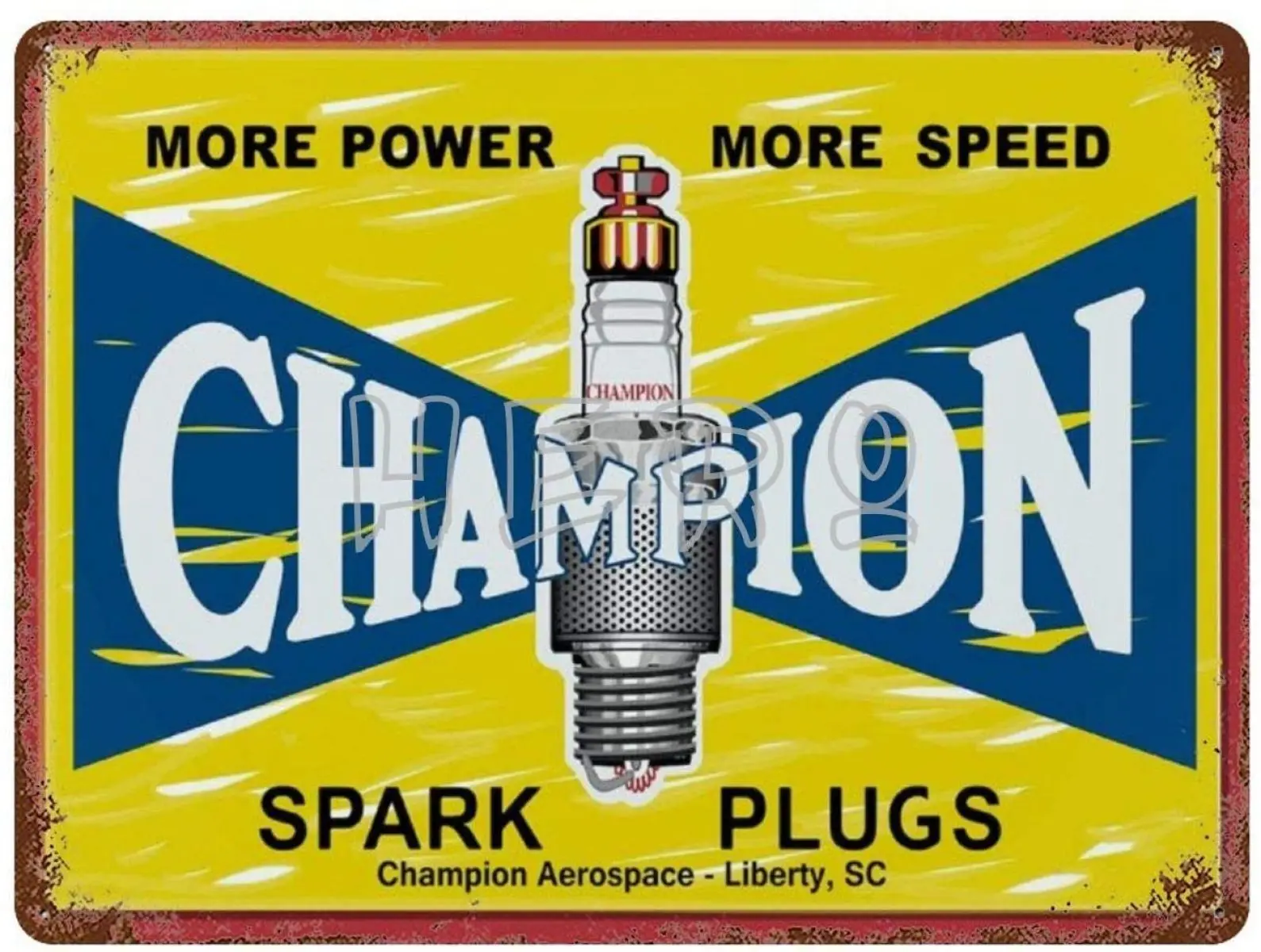 

CHAMPION More Power Sparks Plugs Vintage Tin Sign Art Iron Painting Rusty Poster Decoration Aluminum plaque