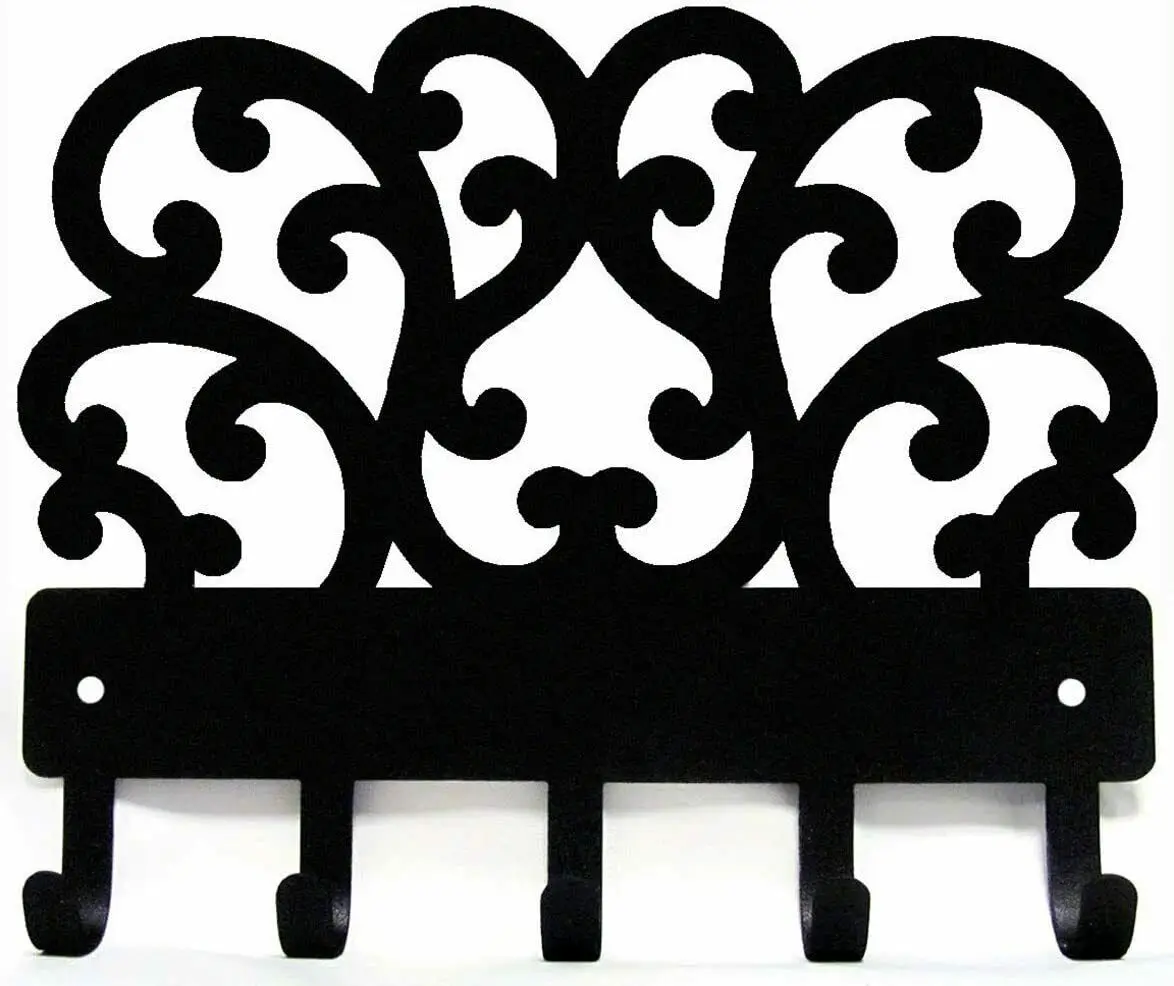 

Decorative Scroll Metal Key Rack Hanger - Small 6 Inch Wide / Large 9 Inch Wide