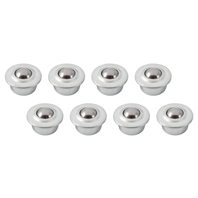 

8PCS Stainless Steel Ball Transfer Bearing Casters Universal Base Conveyor Roller Ball