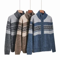 men autumn winter cardigan sweater coats male thick faux fur wool sweater casual knitwear large l 3xl mens sweater jackets