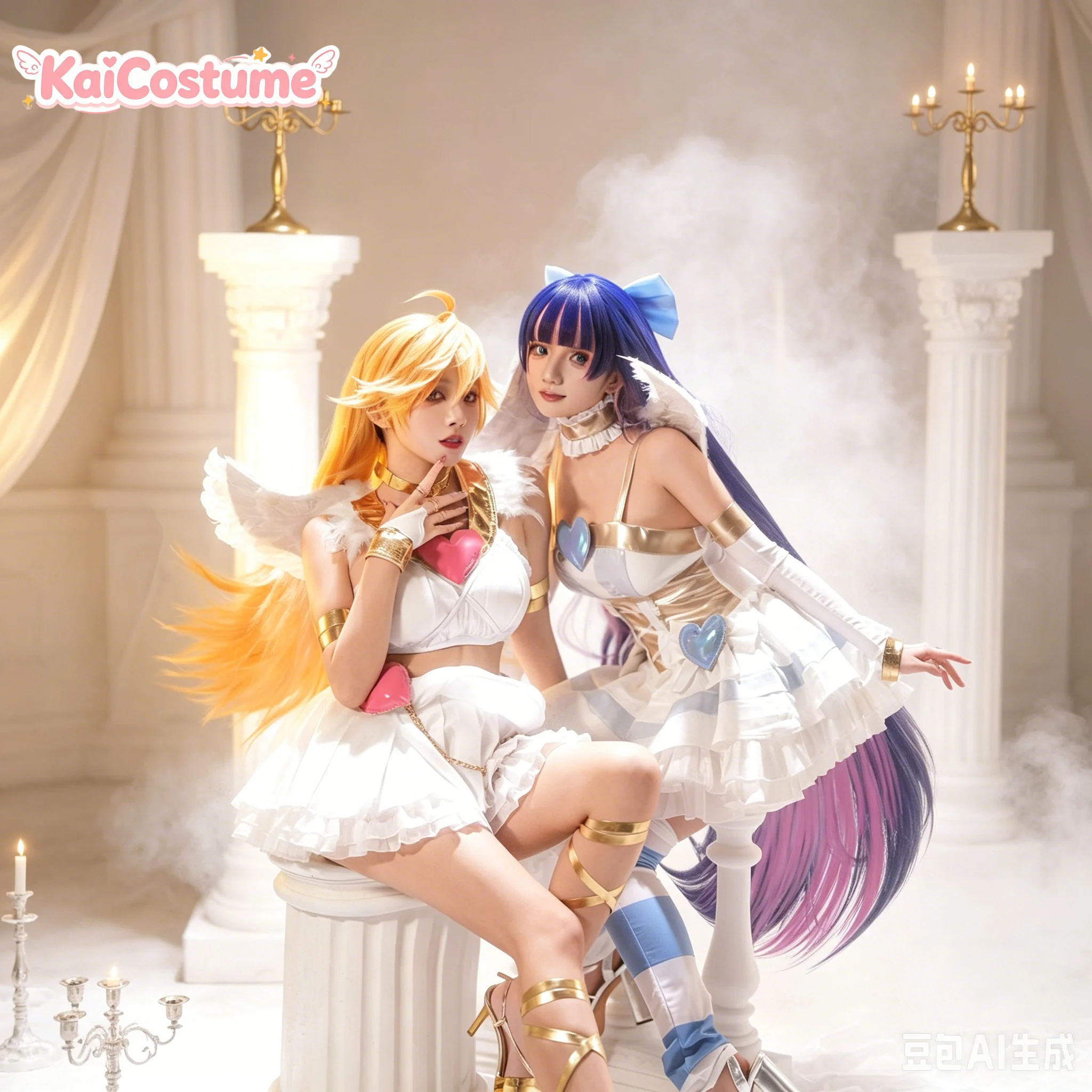 Фото Костюм для косплея Panty & Stocking with Garterbelt: платье-комбинезон в стиле аниме для женщин, униформа персонажа на Хэллоуин №4
