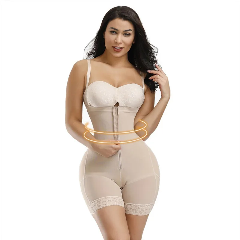 

2022 New Bodybuilding Corset Shaping Pants Zipper Breasted High Waist Hip Lift Abdominal Pants Slimming Corset waist shaper