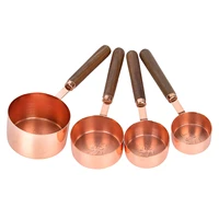 4pcs measuring cup eco friendly rust proof stainless steel plating measuring cup spoon home party cocina gadget conjuntos