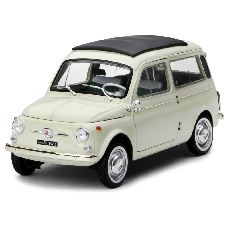 

Литые модели автомобилей 1/18 масштаб 1960 Fiat 500 высококлассная модель автомобиля Классическая коллекция для демонстрации подарки для детей
