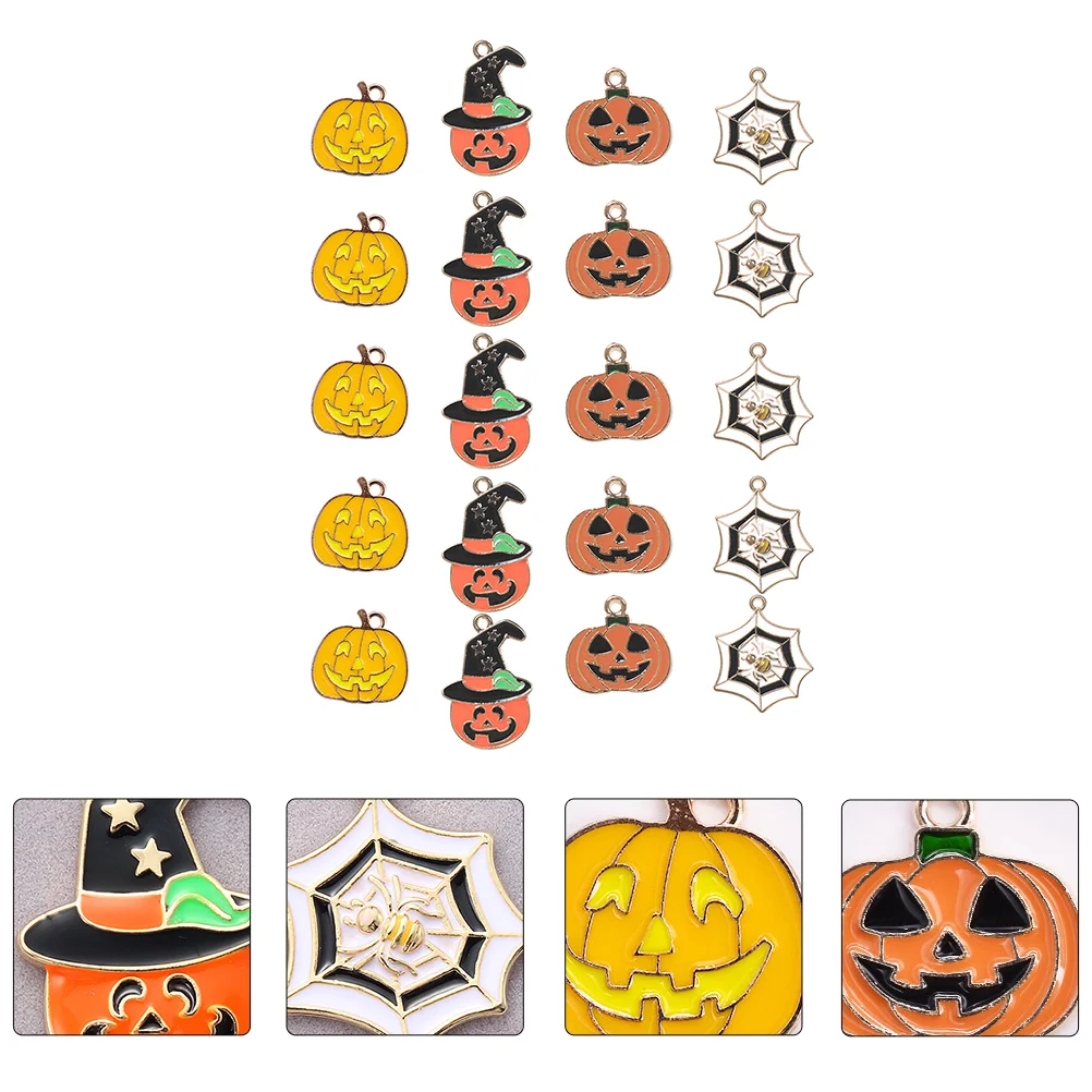 

40 Pcs Jewels Crafts Halloween Pendant Zinc Alloy Pendants Jewelry DIY Accessories Themed