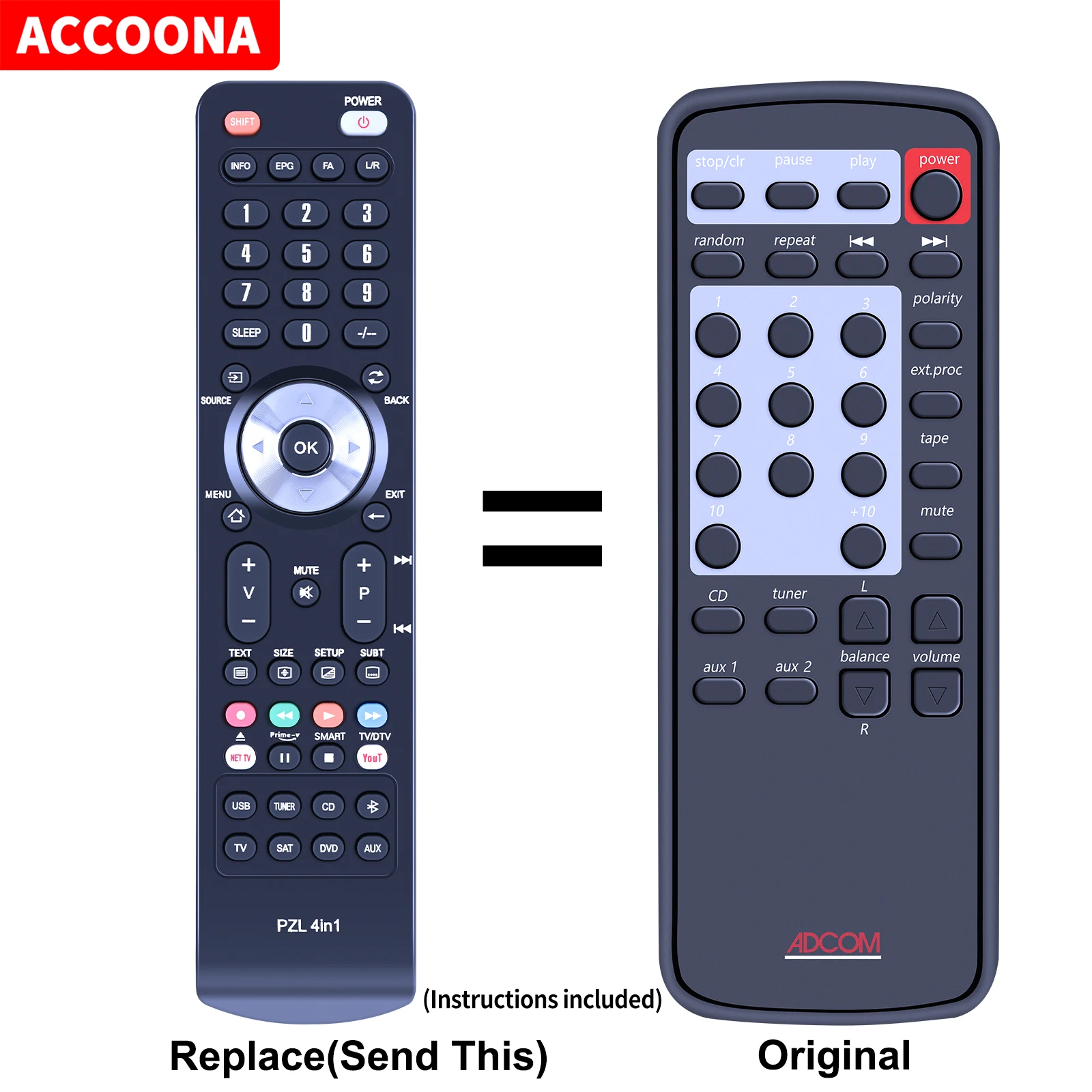 Пульт дистанционного управления для CD-плеера Adcom GCD-750